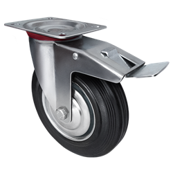 Колесо промышленное поворотное с тормозом SCb 55 (125 мм) SCB 55 - фото 14823